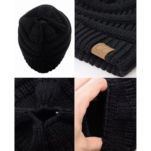 2 Gorro Cc Coleta Chongo Mujer Moda Regalo Novia Amiga Frío