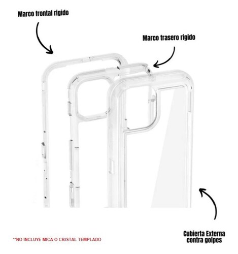 funda uso rudo para IPhone 8 plus tipo otherboox transparente proteccion maxima calidad premium 