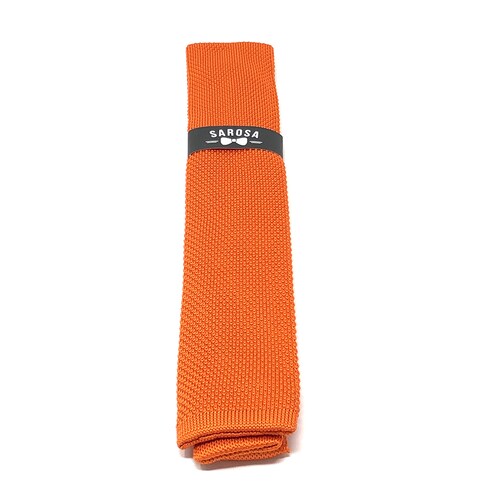 Corbata Tejida Orange Caballero Hombre Sarosa				