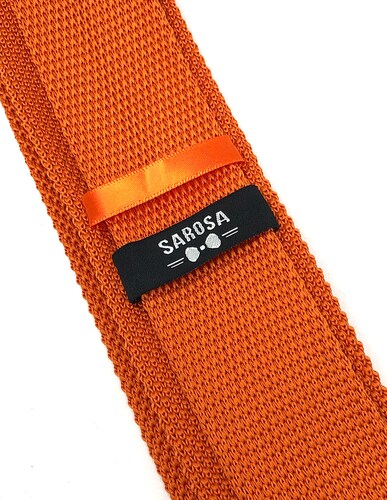 Corbata Tejida Orange Caballero Hombre Sarosa				