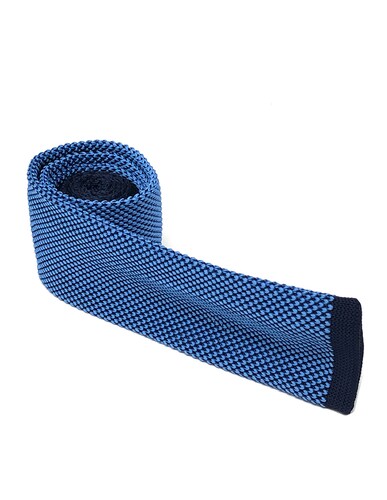 Corbata Tejida Electric Blue Caballero Hombre Sarosa				