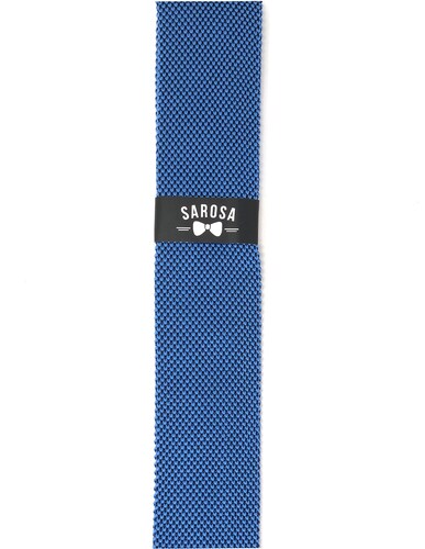 Corbata Tejida Electric Blue Caballero Hombre Sarosa				