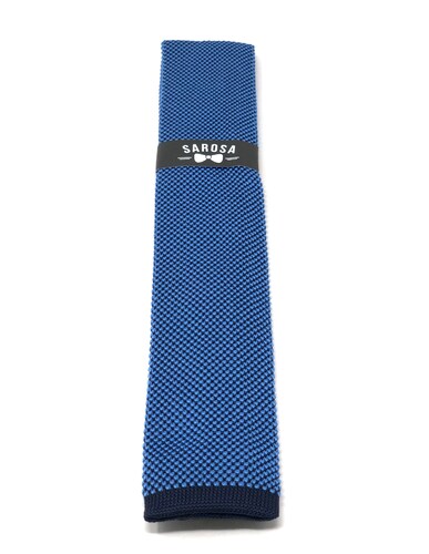 Corbata Tejida Electric Blue Caballero Hombre Sarosa				