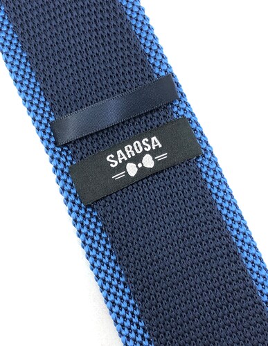 Corbata Tejida Electric Blue Caballero Hombre Sarosa				