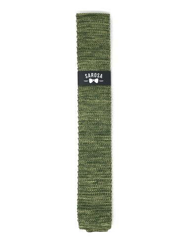 Corbata Tejida Verde Oliva Caballero Hombre Sarosa