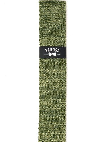 Corbata Tejida Verde Oliva Caballero Hombre Sarosa