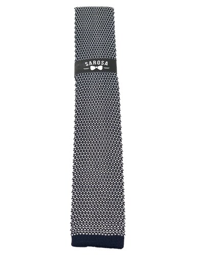 Corbata Tejida Blanqui-Azul Caballero Hombre Sarosa				