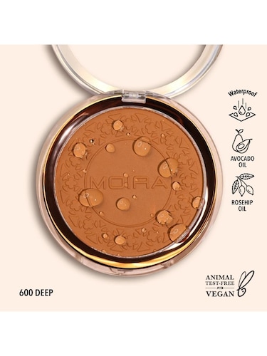 Polvo compacto a prueba de agua Moira Cosmetics Deep