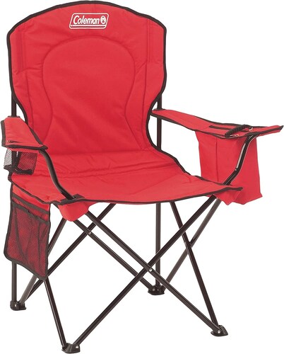 Silla Plegable coleman Extra Grande C/ Hielera Roja