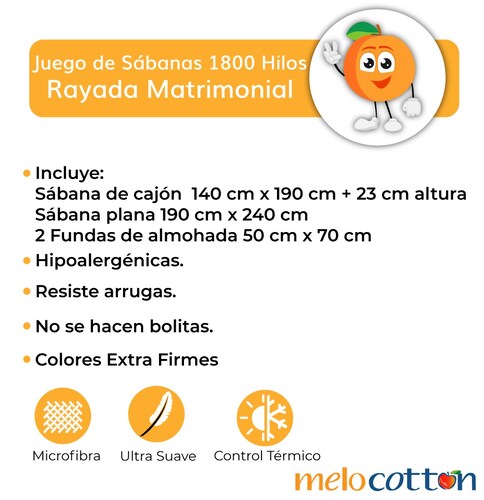 Las mejores ofertas en Juego de sábanas Rayas Microfibra Ropa de cama | eBay