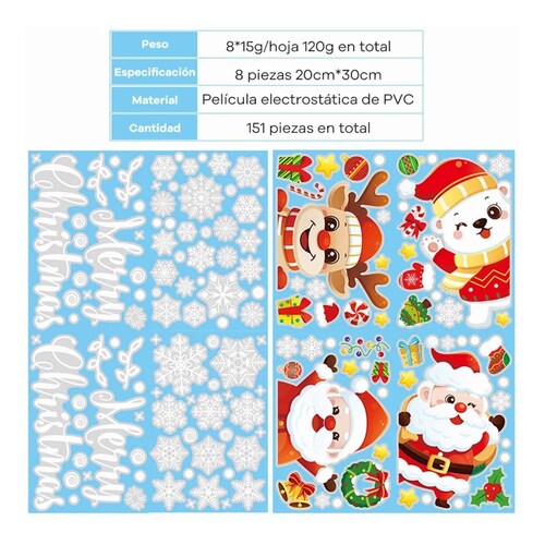 Pegatinas Para Ventana De Navidad decoraciones Navideñas.