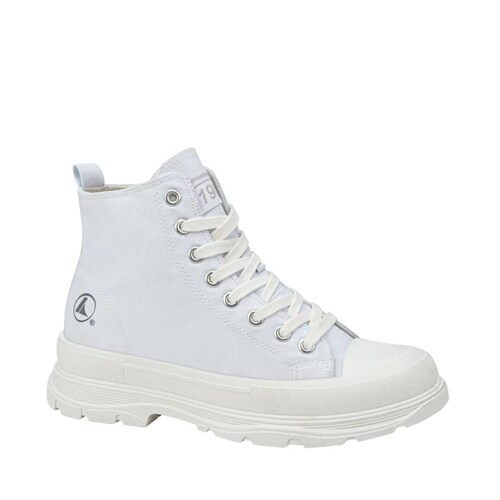 Botín urbano de lona con agujeta color blanca, marca Prokennex, para mujer, mod. 1044148