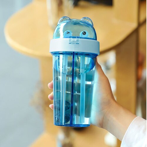 Vaso de Oso  420ml para Doble Bebida Azul.