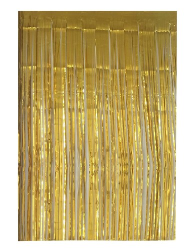 Cortina Tiras Metalicas para Adornar Fiesta Dorada Goshoppingmx DM. 