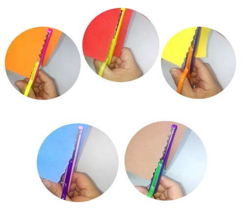 Set de 10 Tijeras Coloridas Decorativas para Manualidades, usos de Estudiantes, Profesores, Para Cortar Papeles o Cartulinas