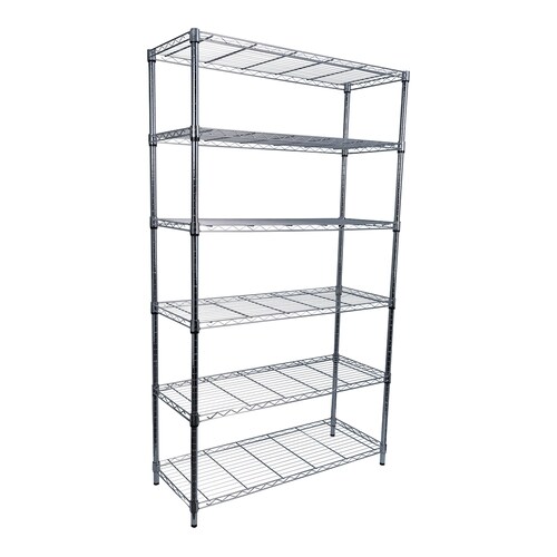 Estante Rack De 6 Niveles De Metal 182 X 106 X 40.6 CM, Soportan Un Peso Máximo De 952.8 kg 