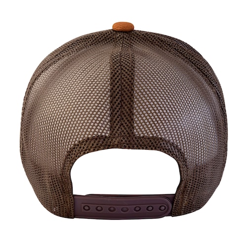 Gorra con Malla y ajustador plástico, Born Wild, Naranja con café