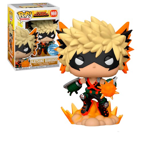 Funko Pop Animation My Hero Academia - Katsuki Bakugo Explosión #969 con Protector de Acrilico