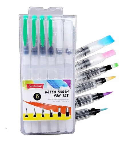 Pinceles Para Acuarela Con Deposito De Agua Para Pintar Profesional.