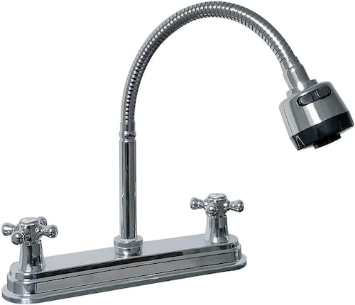 Tarja Sencilla en Acero Inoxidable Para Submontar Mezcladora Flexible y Kit de Instalación (59 cm x 45 cm)