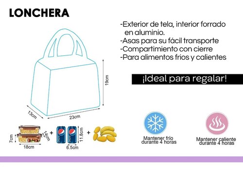 Lonchera Termica Lunch Frio Caliente Termo Varios Modelos.