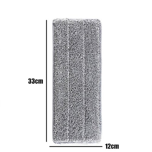 3 Repuestos de Microfibra para Limpieza de Todo Tipo de Pisos, Cabezal rectangular para Mop Universal.