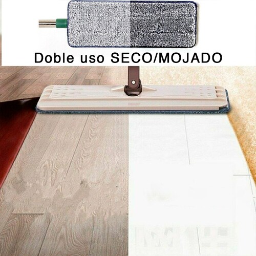3 Repuestos de Microfibra para Limpieza de Todo Tipo de Pisos, Cabezal rectangular para Mop Universal.