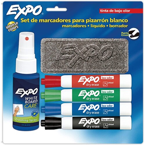Marcador Expo Para Pizarron Blanco Punta de Cincel Kit 6pzas