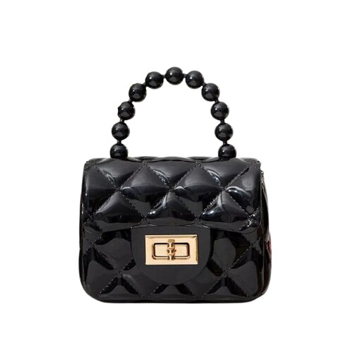 Bolsita Monedero Color Negro Hermosas Moda Mujer Bolsita Mano