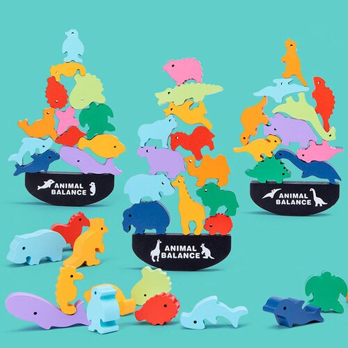 Balanza Del Mundo Animal- Marino juego Didactico Para Niños Y Niñas Juguete animales montessori juego de bloques 