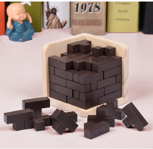 CUBO ROMPECABEZAS 3D EN FORMA DE T, JUEGO EDUCATIVO