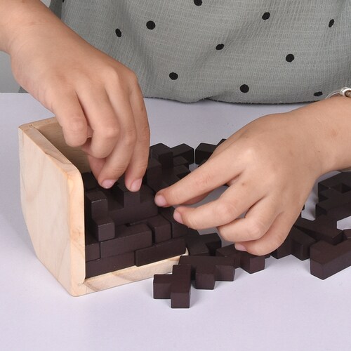 CUBO ROMPECABEZAS 3D EN FORMA DE T, JUEGO EDUCATIVO