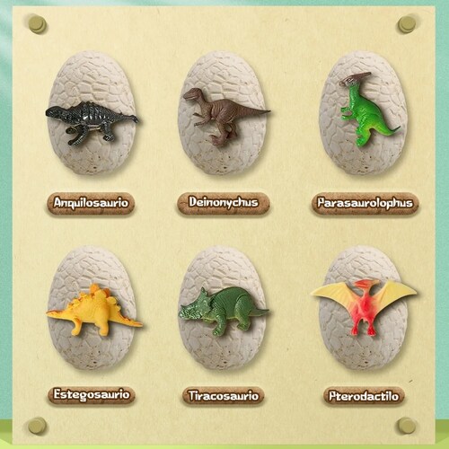Juego De Dinosaurio 12pzs, Arqueológico Cavar Huevos De Dinosaurio.