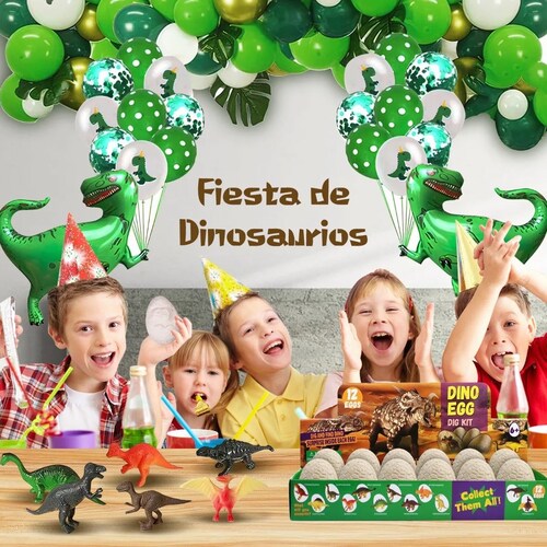 Juego De Dinosaurio 12pzs, Arqueológico Cavar Huevos De Dinosaurio.