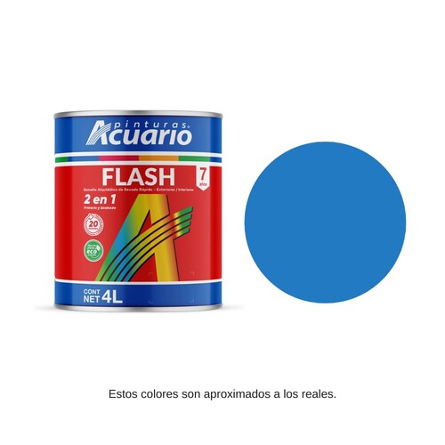 Pintura Flash Color Azul Holandés Acuario 4 Lt Ea42840