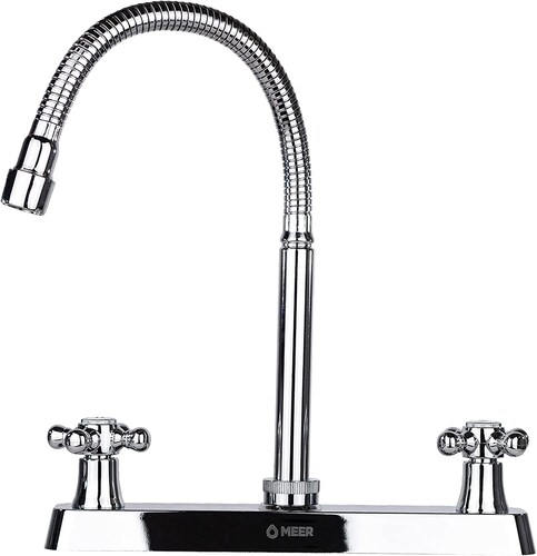 CNX Tarja Sencilla en acero inoxidable Para Submontar con Mezcladora Flexible y Kit de Instalación (59 cm x 45 cm)