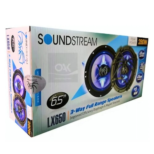 Bocinas Soundstream Lx650 6.5 Iluminacion Led 280w Mod 2019