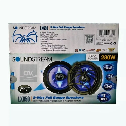 Bocinas Soundstream Lx650 6.5 Iluminacion Led 280w Mod 2019
