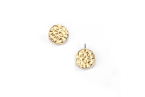 ARETES NICE CON 4 BAÑOS DE ORO DE 18K GRABADO