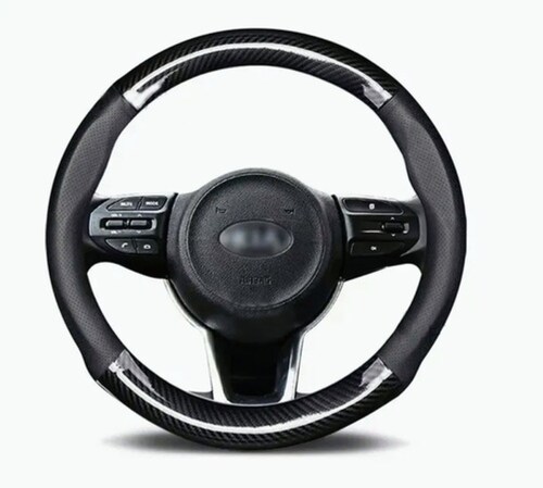 Funda Para Volante Fibra De Carbono Forma Redondo