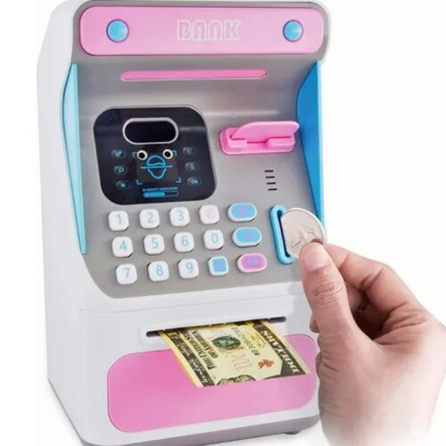 Hucha Electrónica para Niños, Hucha Segura con Código De Regalo para Niños  De 3 A 12 Años, Caja De Dinero Segura para Niños Y Niñas, Hucha Segura para  Cajeros Automáticos para Niños