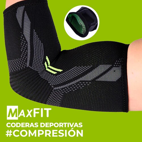 Par de  Codera Elastica Compresion Deportiva Lesion Maxfit Hz006