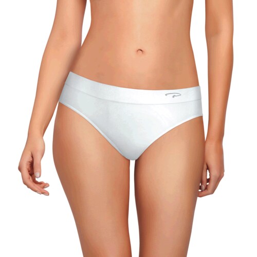 Pantaleta corte bikini sin costuras y puente interior 100% algodón. Marca:  Playtex.