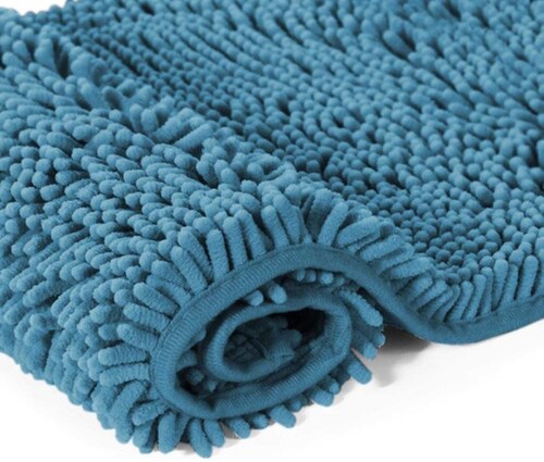 Tapete  De Baño Cómodo Suave Y Decorativa azul 