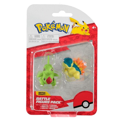 Pokemon Larvitar y Cindaquil.