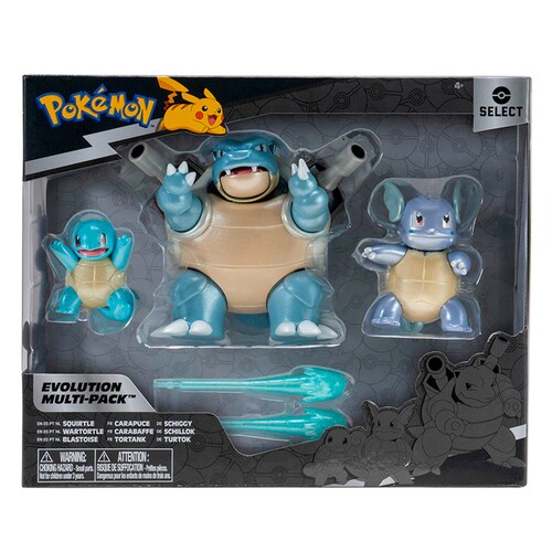 Pokemon Multipack Selec Squirtle + Wartortle + Blastoise.