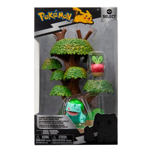Pokemon Ambiente Bosque de verano Applin + Bulbasaur
