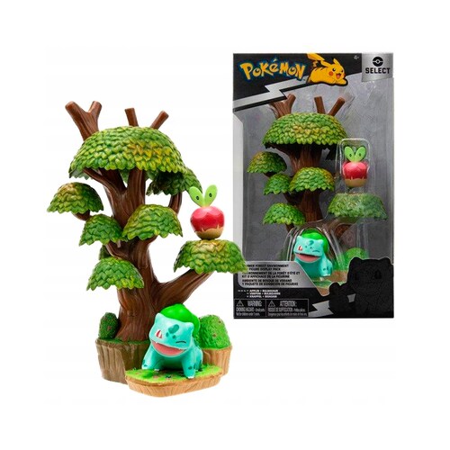 Pokemon Ambiente Bosque de verano Applin + Bulbasaur