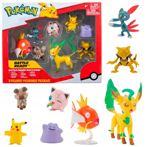 Pokemon Multipack Pikachu + Jigglypuff + Leafron + Abra + Sneasel + Ditto + Rockruff + Magikarp