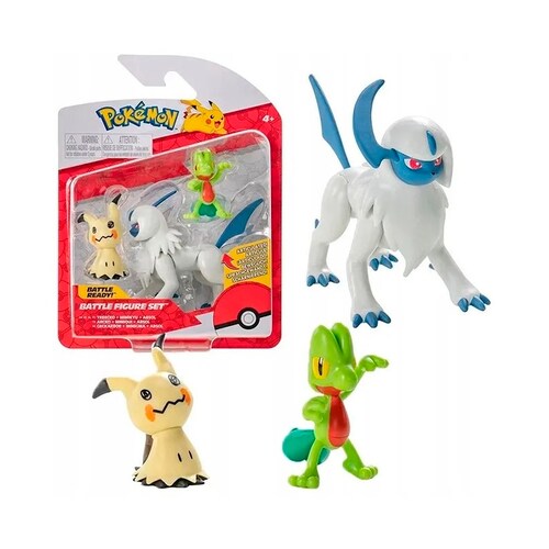 Pokemon Treecko + Mimikyu + Absol original.